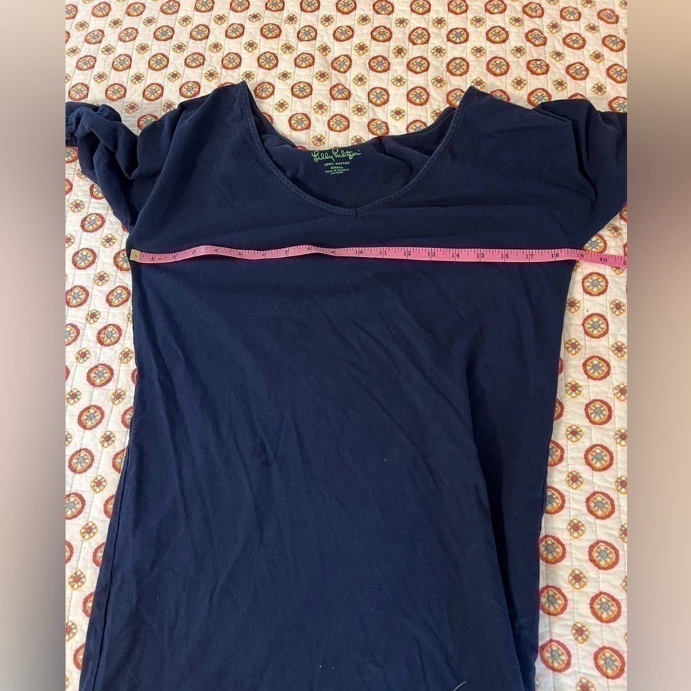 Lilly Pulitzer Navy Cotton Shirt Dress Size Small - Picture 5 of 5
